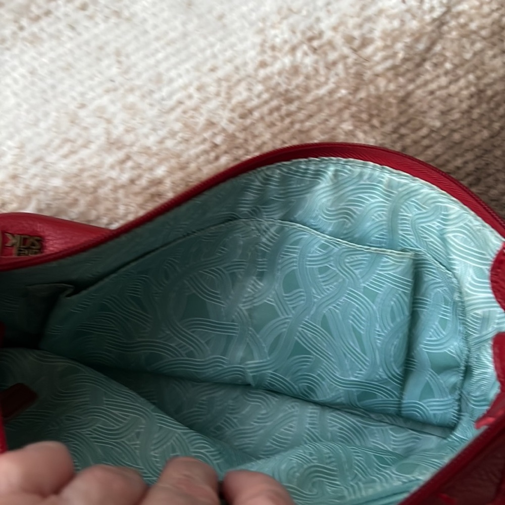 SAK RED ❤️ LEATHER BAG .. new condition - Picture 12 of 12